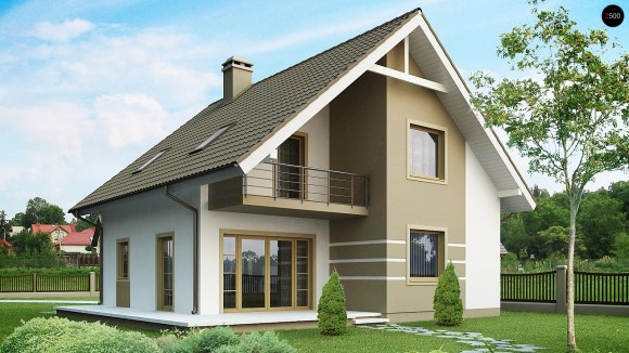 Z62 проект современного дома из газосиликатных блоков