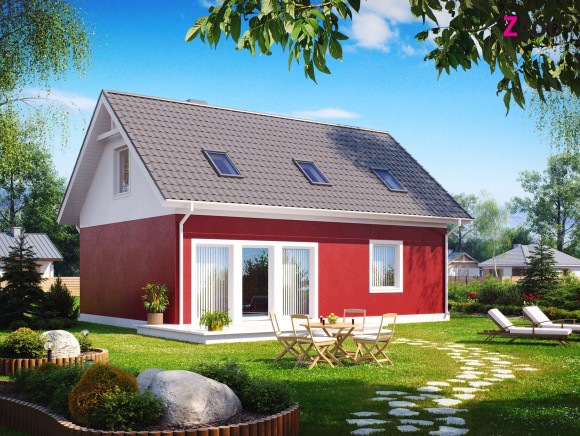 Небольшой дом с мансардой - проект в Беларуси