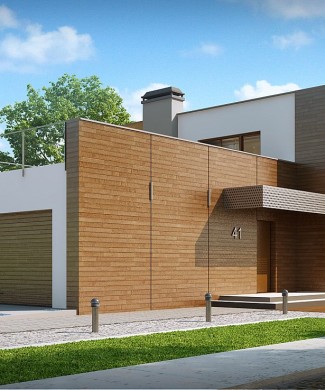 Проект современного загородного двухэтажного дома в Минске