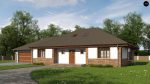 проект частного одноэтажного дома из блоков с гаражом на две машины Z10 GL2 stu