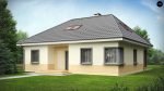 Проект одноэтажного дома с четырехскатной кровлей Z84