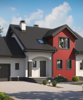 Проект дома с мансардой и гаражом в Минске Z28 GL