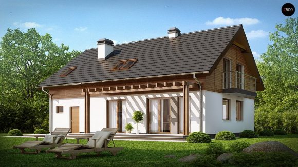 Фото проекта дома Z130 вид с улицы