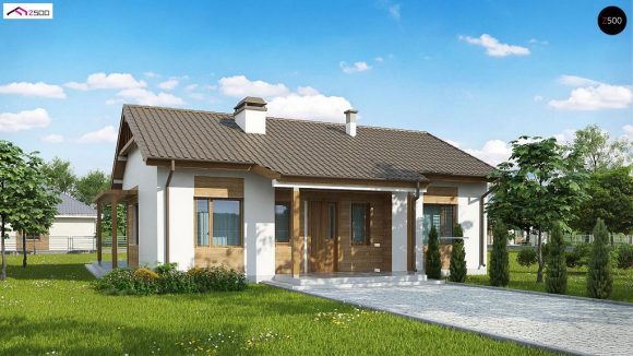 Фото проекта дома Z136 minus вид с улицы