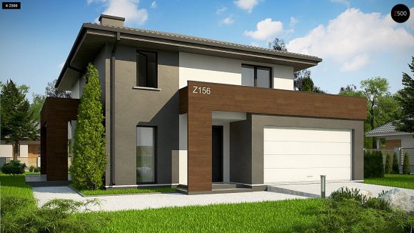 Фото проекта дома Z156 A minus вид с улицы