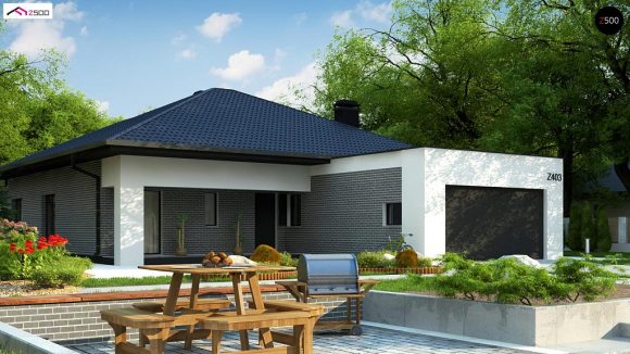 Фото проекта дома Z403 вид с улицы