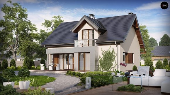 Фото проекта дома Z89 вид с улицы