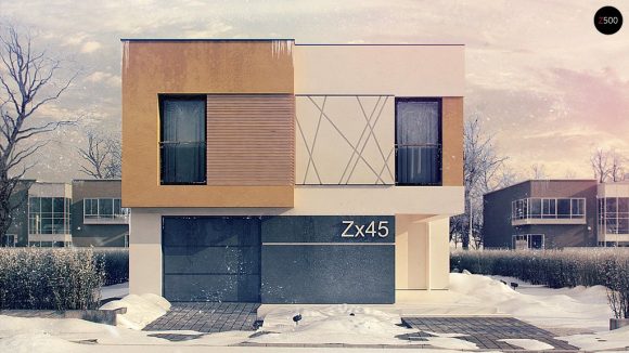 Фото проекта дома Zx45 вид с улицы