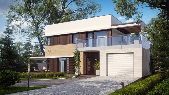 Фото проекта дома Zx63 вид с улицы