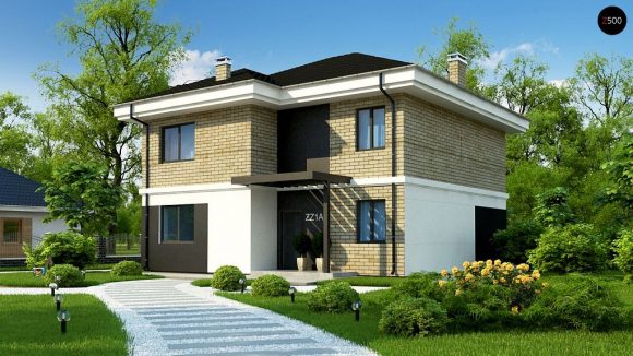 Фото проекта дома Zz1 a вид с улицы